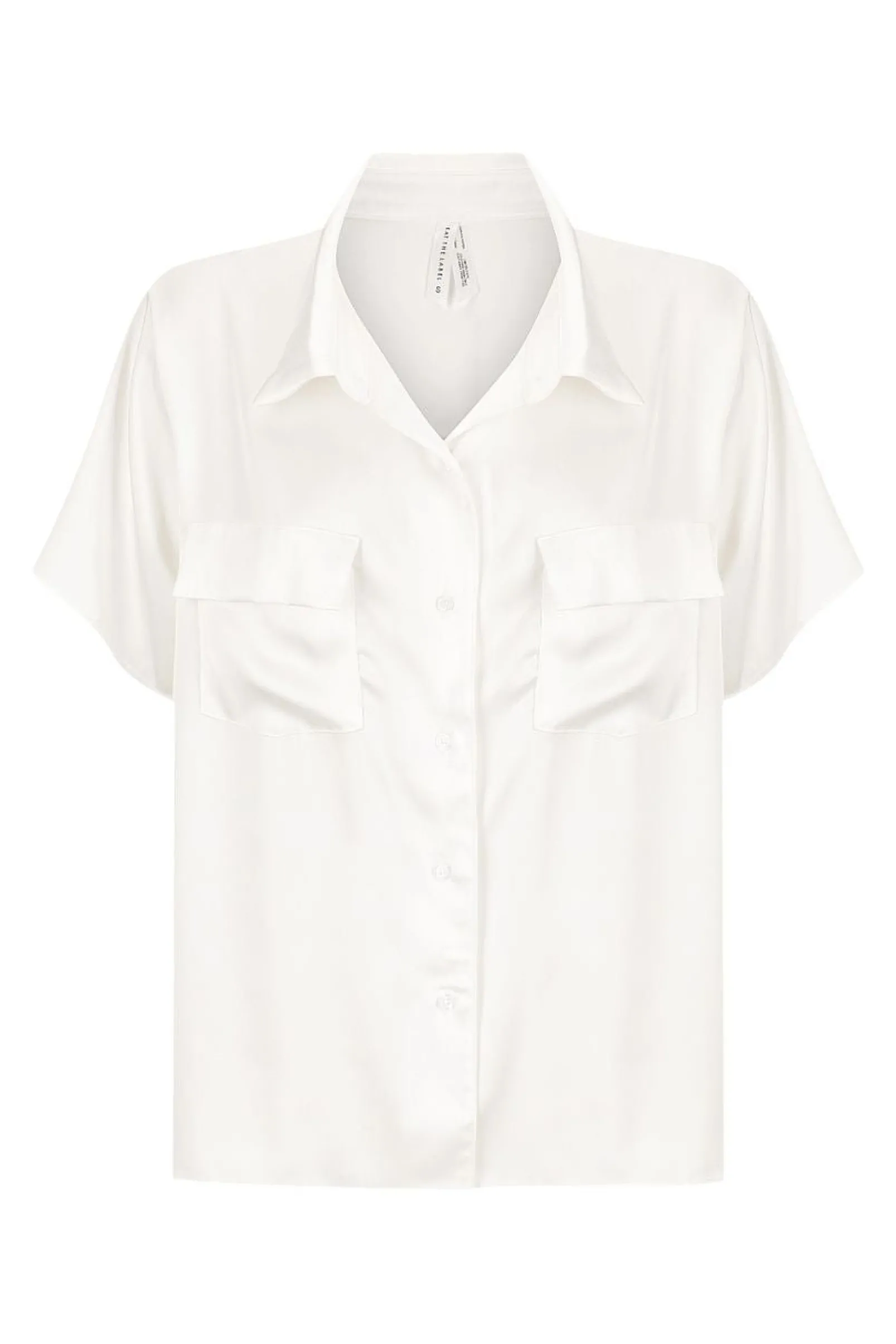 gracie_short_sleeve_shirt_ivory_7.webp Online Kat The Label Gracie Short Sleeve Shirt Ivory white